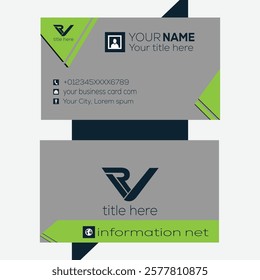 Professional official Iconic Visiting card Grey Navy and color vector template design