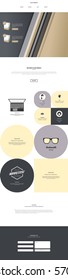Professional One Page Website Design, Can Be Use Responsive Website on Smartphone.
Vector Illustration.