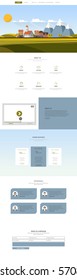 Professional One Page Website Design, Can Be Use Responsive Website on Smartphone.
Vector Illustration.