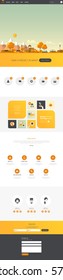 Professional One Page Website Design, Can Be Use Responsive Website on Smartphone.
Vector Illustration.