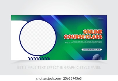 Professional online learning banner, ideal for e-learning platforms and programs.