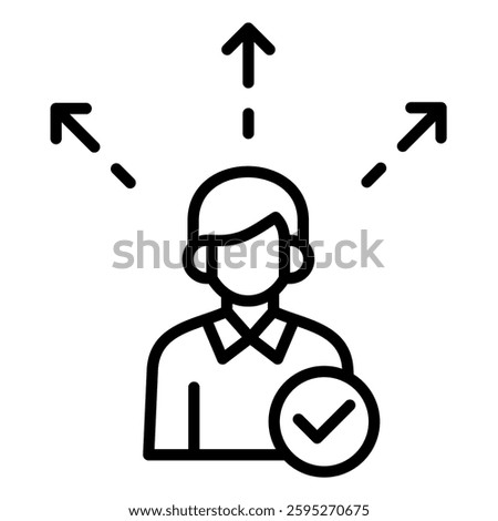 Professional Opportunity icon line vector illustration
