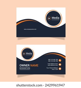 Professional orange and black business card design