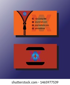 Professional orange business card template