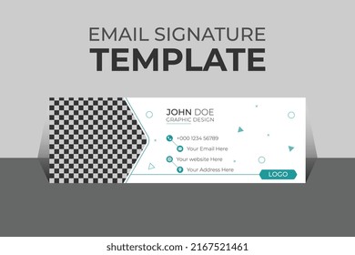 Professional organic business and corporate email signature Template Vector Design and Modern and Minimal Layout.