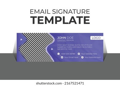 Professional organic business and corporate email signature Template Vector Design and Modern and Minimal Layout.