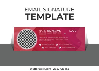 Professional organic business and corporate email signature Template Vector Design and Modern and Minimal Layout.