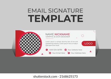 Professional organic business and corporate email signature Template Vector Design and Modern and Minimal Layout.