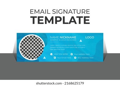 Professional organic business and corporate email signature Template Vector Design and Modern and Minimal Layout.