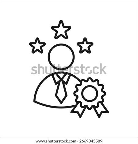 Professional Outline Icon Vector Illustration