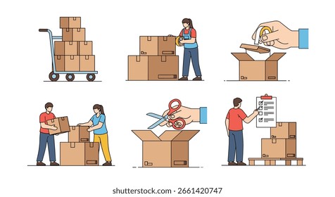 Serviços profissionais de empacotamento e envio para as necessidades de sua empresa