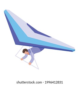 Professional paraglider icon. Isometric of Professional paraglider vector icon for web design isolated on white background