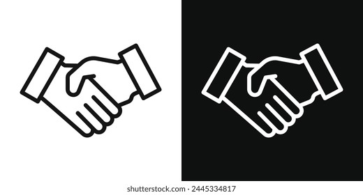 Professionelle Partnerschaft Handshake-Icon-Set. In: Business Collaboration and Vereinbarung Symbols.