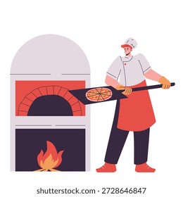Ilustración de pizza de pastelería de chef profesional