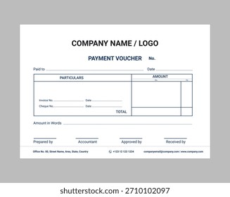 Plantilla de vales de pago de Profesionales en formato EPS, ideal para la contabilidad empresarial, registros financieros, contabilidad y documentación de pagos corporativos.
