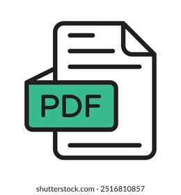 Professionelles PDF-Dateisymbol zur Darstellung digitaler Dokumente