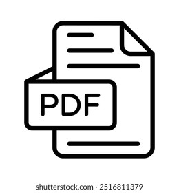 Ícone de arquivo PDF profissional, para representar documentos digitais