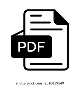 Professionelles PDF-Dateisymbol zur Darstellung digitaler Dokumente