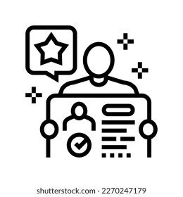 professional person line icon vector. professional person sign. isolated contour symbol black illustration
