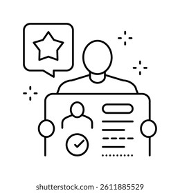 professional person line icon vector. professional person sign. isolated contour symbol black illustration