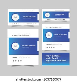 Professional Personal Corporate Business email signature layout vector design Template