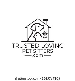 Professional Pet Sitters Logo Vector Template