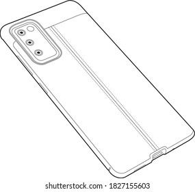 Professional  Phone Case Vector / Line Drawing. Icon, Logo, Design, Element