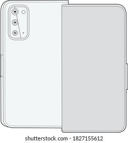 Professional  Phone Case Vector / Line Drawing. Icon, Logo, Design, Element