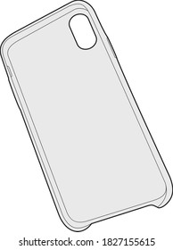 Professional  Phone Case Vector / Line Drawing. Icon, Logo, Design, Element