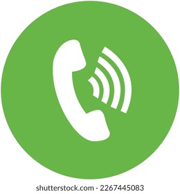 Icono de teléfono profesional en círculo verde