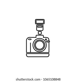 professional photo camera icon. Element of photo and video camera for mobile concept and web apps. Thin line  icon for website design and development, app development. Premium icon on white background