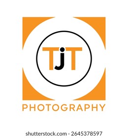 Logotipo de fotógrafo profissional - TJT Letter Mark Vetor