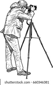 a professional photographer shooting