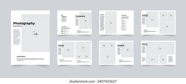 Professional photography portfolio template design or photography portfolio layout design