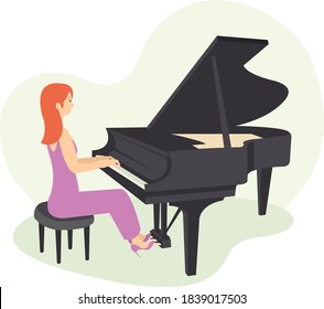 A professional pianist is practicing for an upcoming concert