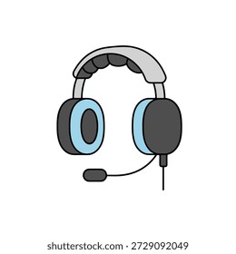 Fone de ouvido piloto profissional com microfone para ícone de comunicação do cockpit