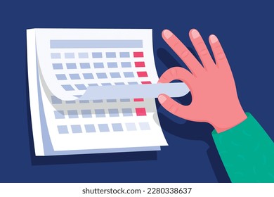 Professional planning schedule concept flat  illustration