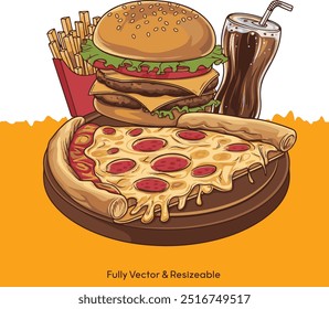 professionell Playfull Food Restaurant, Burger, Pizza Logo Design 