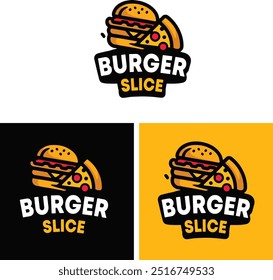 professionell Playfull Food Restaurant, Burger, Pizza Logo Design 