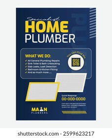 Professional Plumbing Service Flyer or poster design