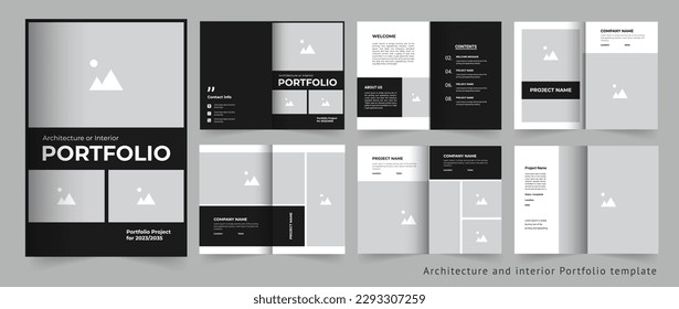 Professional portfolio architecture portfolio or interior portfolio design template