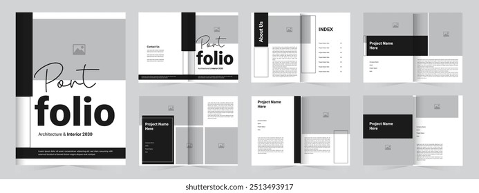 Professional Portfolio design A4 Architecture portfolio brochure template
