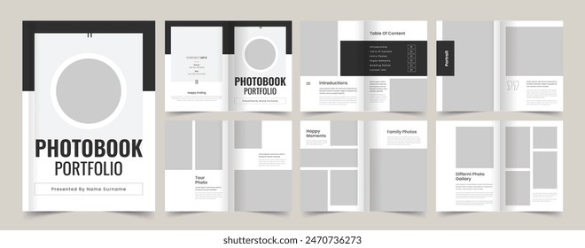 Professional Portfolio or Photobook Layout, Brochure Template