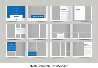 Professional Portfolio or Photobook Layout, Brochure Template