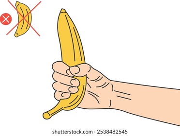 Professional Portrait of a Female Hand Holding a Yellow Banana