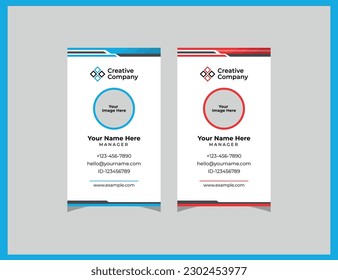 
Professional Portrait Office Id Card Or Business Card Template