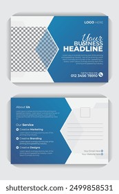 Professional postcard design, creative and modern postcard, double sided postcard, marketing agency postcard design.
