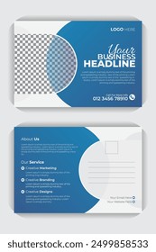 Professional postcard design, creative and modern postcard, double sided postcard, marketing agency postcard design.
