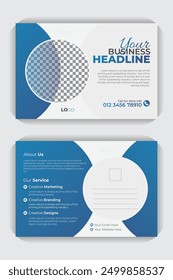 Professional postcard design, creative and modern postcard, double sided postcard, marketing agency postcard design.
