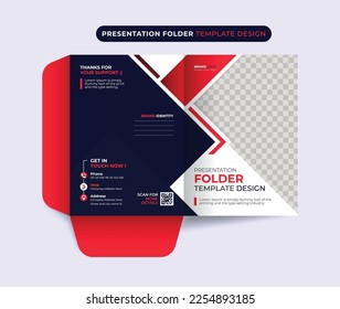 professional presentation folder cover template layout design